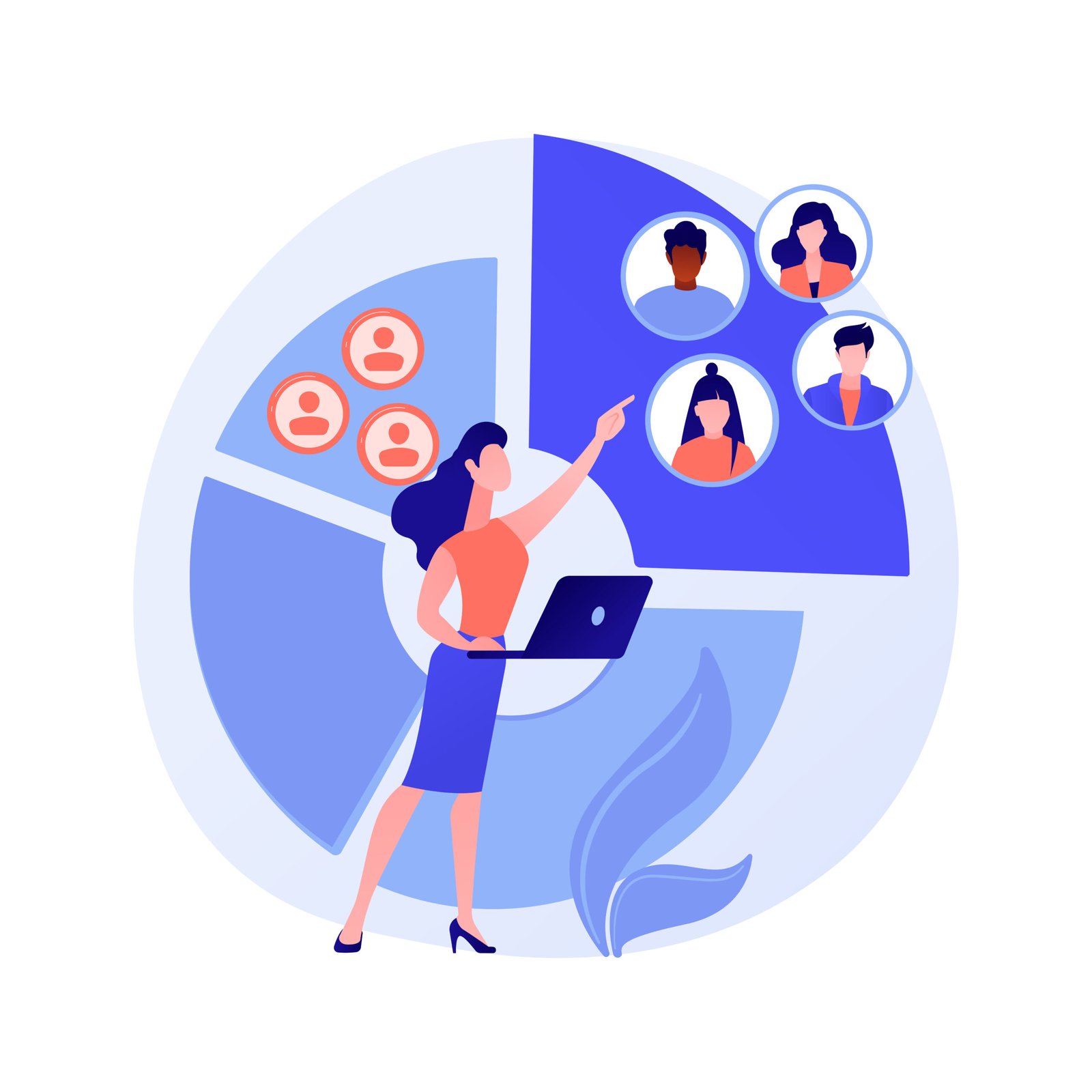 Audience segmentation abstract concept vector illustration.